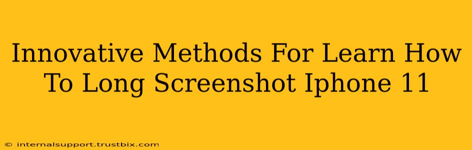 Innovative Methods For Learn How To Long Screenshot Iphone 11