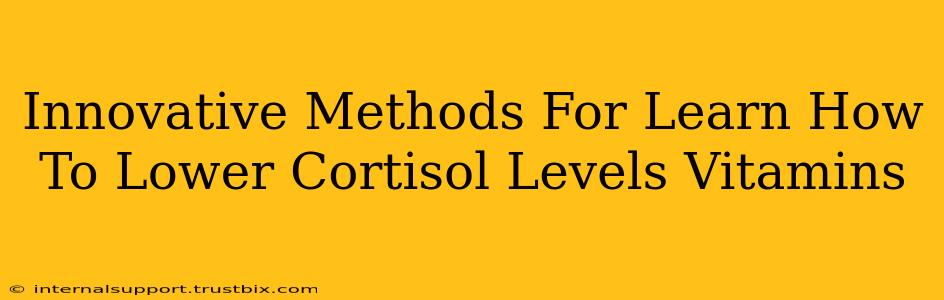 Innovative Methods For Learn How To Lower Cortisol Levels Vitamins