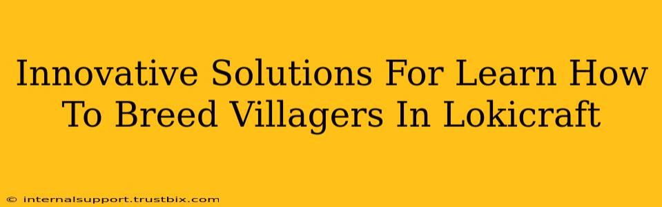 Innovative Solutions For Learn How To Breed Villagers In Lokicraft