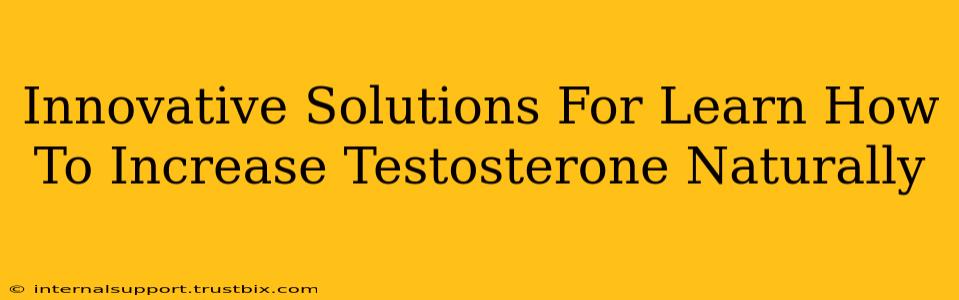 Innovative Solutions For Learn How To Increase Testosterone Naturally