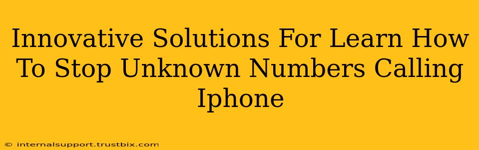 Innovative Solutions For Learn How To Stop Unknown Numbers Calling Iphone