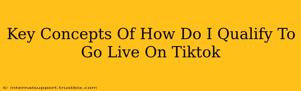 Key Concepts Of How Do I Qualify To Go Live On Tiktok