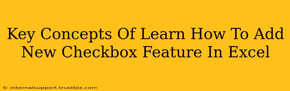 Key Concepts Of Learn How To Add New Checkbox Feature In Excel