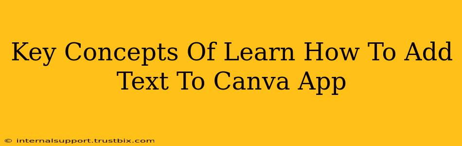 Key Concepts Of Learn How To Add Text To Canva App