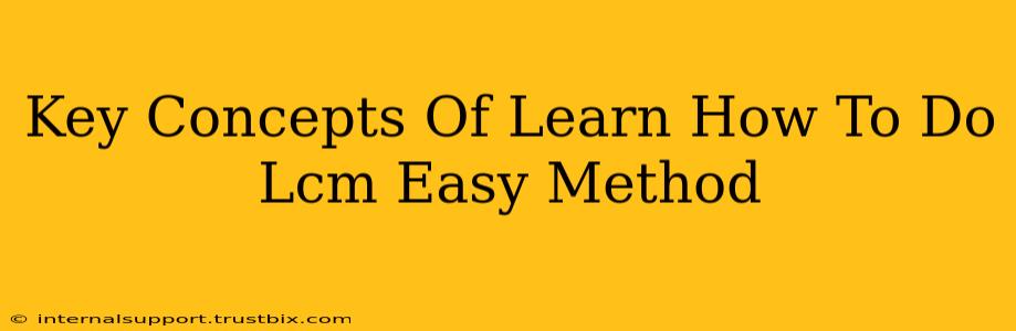 Key Concepts Of Learn How To Do Lcm Easy Method