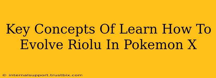 Key Concepts Of Learn How To Evolve Riolu In Pokemon X