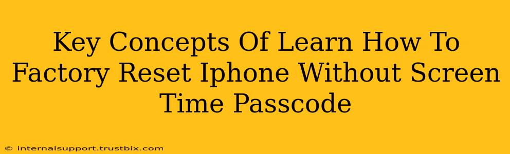 Key Concepts Of Learn How To Factory Reset Iphone Without Screen Time Passcode