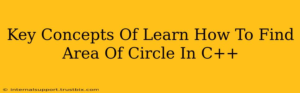 Key Concepts Of Learn How To Find Area Of Circle In C++