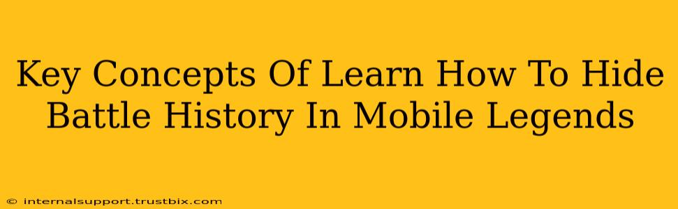 Key Concepts Of Learn How To Hide Battle History In Mobile Legends