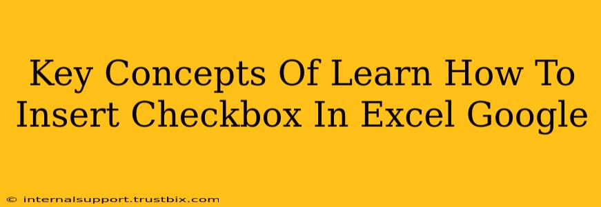 Key Concepts Of Learn How To Insert Checkbox In Excel Google