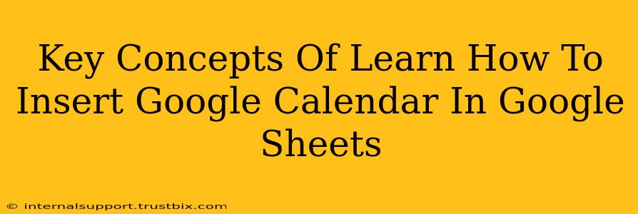 Key Concepts Of Learn How To Insert Google Calendar In Google Sheets