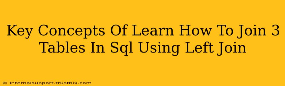 Key Concepts Of Learn How To Join 3 Tables In Sql Using Left Join