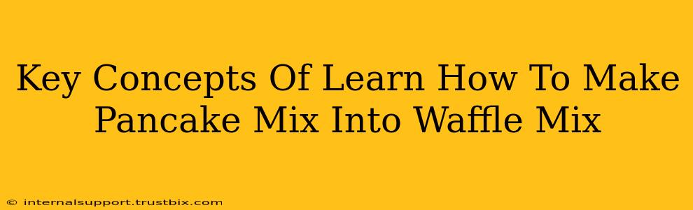 Key Concepts Of Learn How To Make Pancake Mix Into Waffle Mix