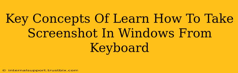 Key Concepts Of Learn How To Take Screenshot In Windows From Keyboard