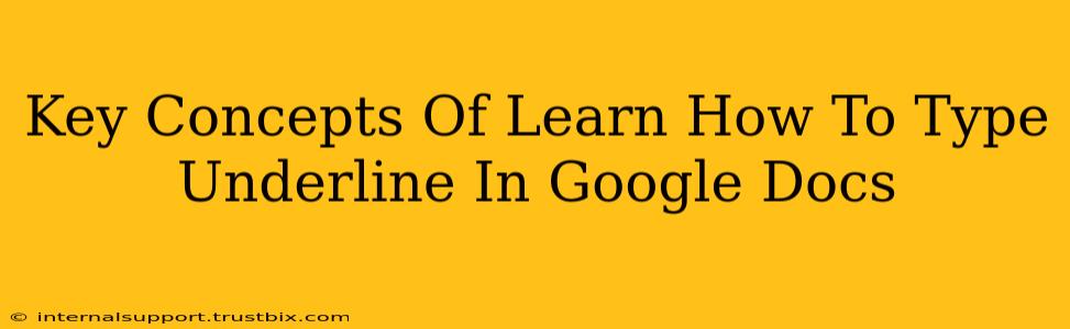 Key Concepts Of Learn How To Type Underline In Google Docs