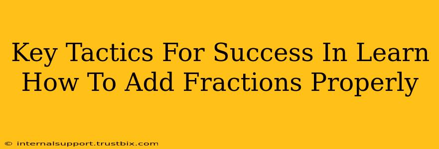 Key Tactics For Success In Learn How To Add Fractions Properly