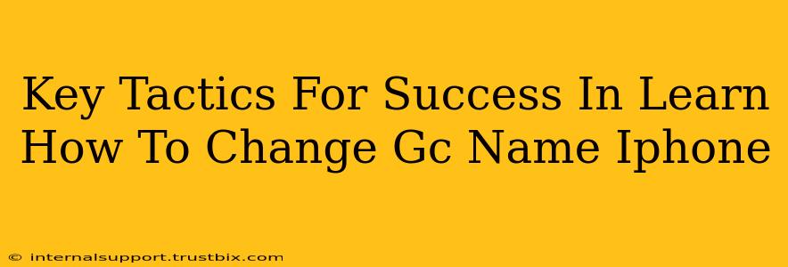 Key Tactics For Success In Learn How To Change Gc Name Iphone