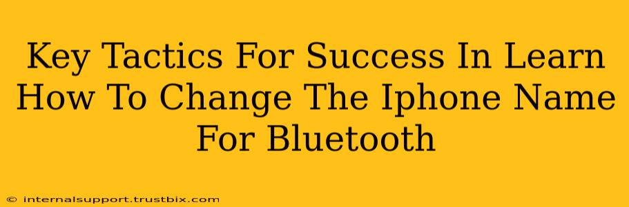 Key Tactics For Success In Learn How To Change The Iphone Name For Bluetooth