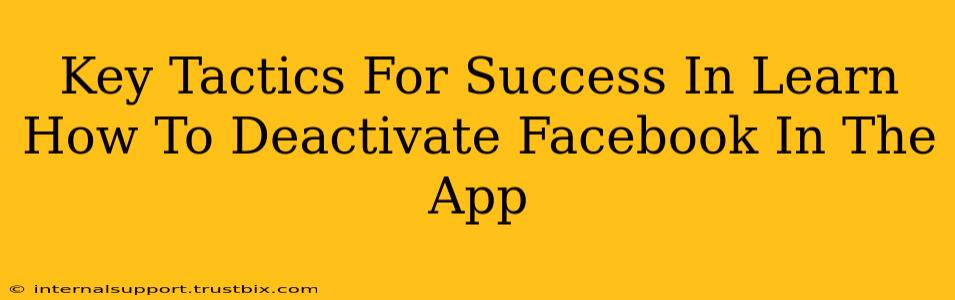 Key Tactics For Success In Learn How To Deactivate Facebook In The App