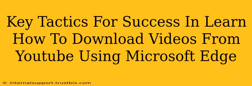 Key Tactics For Success In Learn How To Download Videos From Youtube Using Microsoft Edge