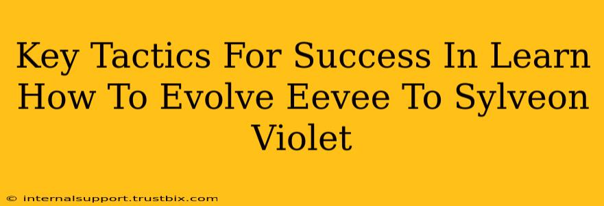 Key Tactics For Success In Learn How To Evolve Eevee To Sylveon Violet