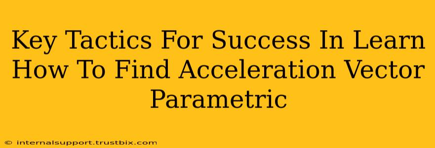 Key Tactics For Success In Learn How To Find Acceleration Vector Parametric