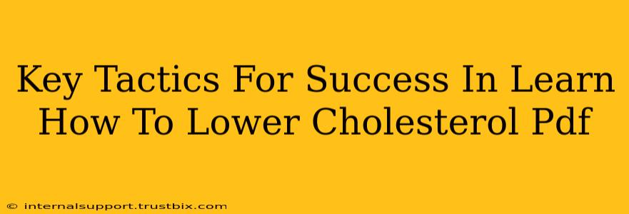 Key Tactics For Success In Learn How To Lower Cholesterol Pdf