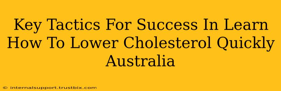 Key Tactics For Success In Learn How To Lower Cholesterol Quickly Australia