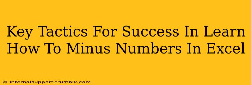 Key Tactics For Success In Learn How To Minus Numbers In Excel