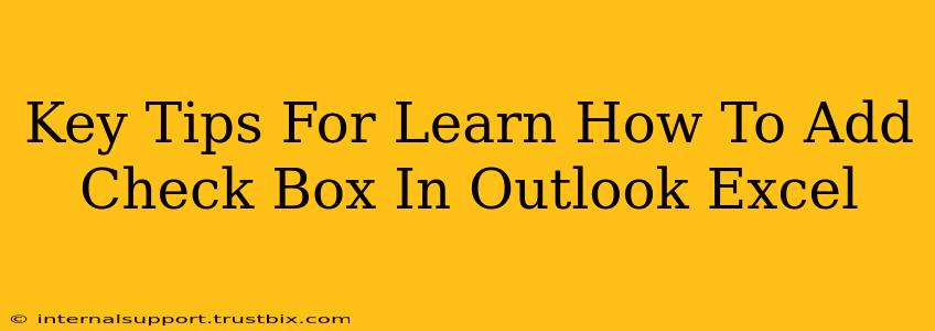 Key Tips For Learn How To Add Check Box In Outlook Excel