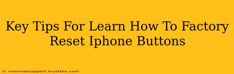 Key Tips For Learn How To Factory Reset Iphone Buttons