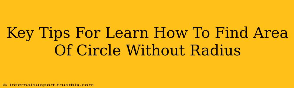 Key Tips For Learn How To Find Area Of Circle Without Radius