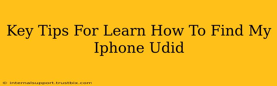 Key Tips For Learn How To Find My Iphone Udid