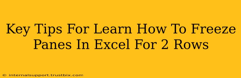 Key Tips For Learn How To Freeze Panes In Excel For 2 Rows