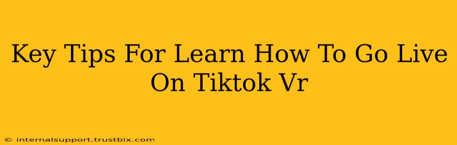 Key Tips For Learn How To Go Live On Tiktok Vr