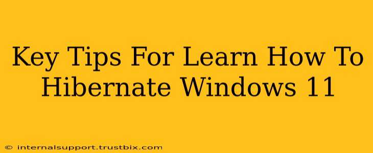 Key Tips For Learn How To Hibernate Windows 11