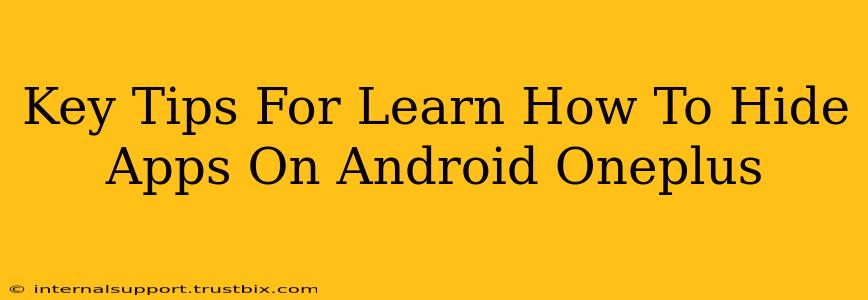 Key Tips For Learn How To Hide Apps On Android Oneplus