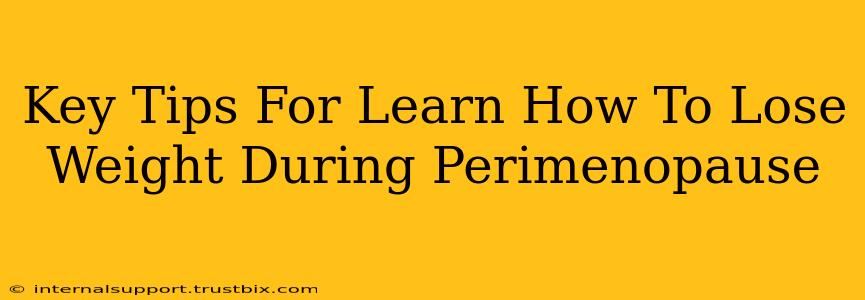 Key Tips For Learn How To Lose Weight During Perimenopause