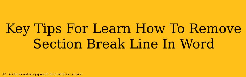 Key Tips For Learn How To Remove Section Break Line In Word