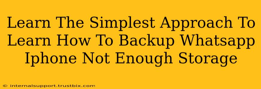 Learn The Simplest Approach To Learn How To Backup Whatsapp Iphone Not Enough Storage