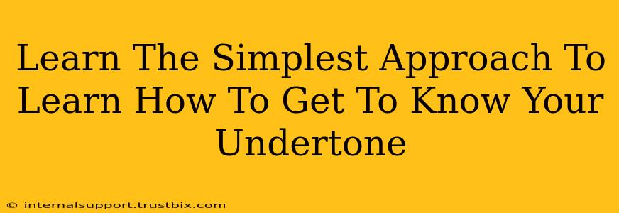 Learn The Simplest Approach To Learn How To Get To Know Your Undertone