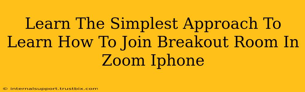 Learn The Simplest Approach To Learn How To Join Breakout Room In Zoom Iphone