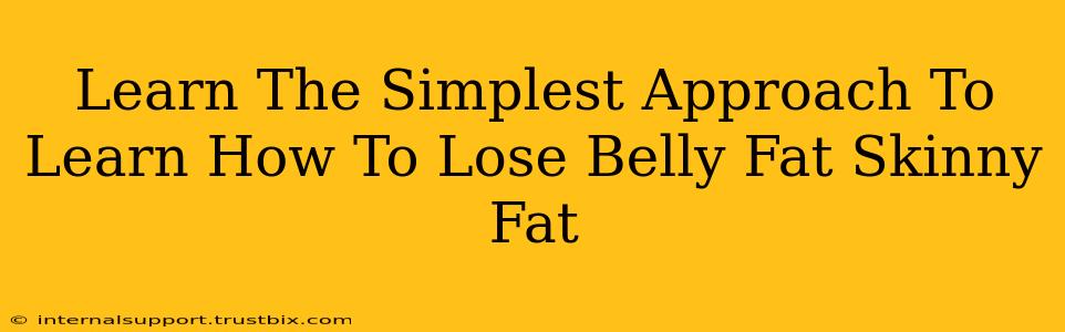 Learn The Simplest Approach To Learn How To Lose Belly Fat Skinny Fat