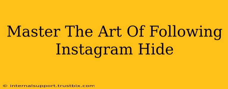 Master The Art Of Following Instagram Hide