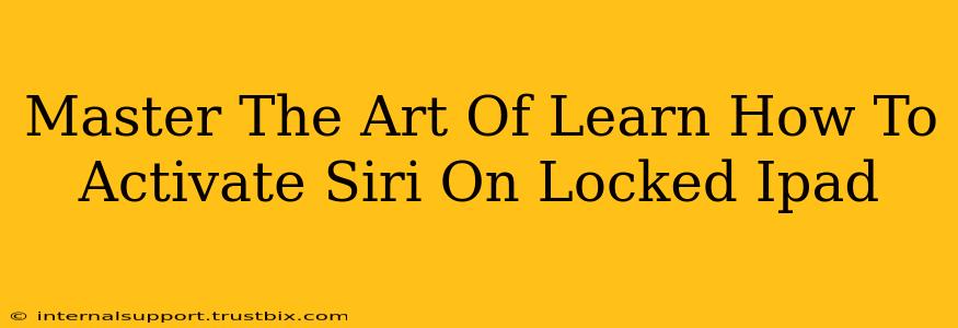 Master The Art Of Learn How To Activate Siri On Locked Ipad