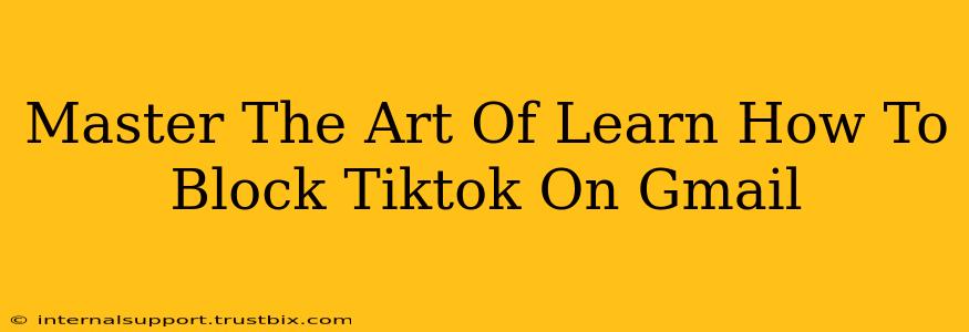 Master The Art Of Learn How To Block Tiktok On Gmail