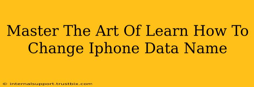 Master The Art Of Learn How To Change Iphone Data Name