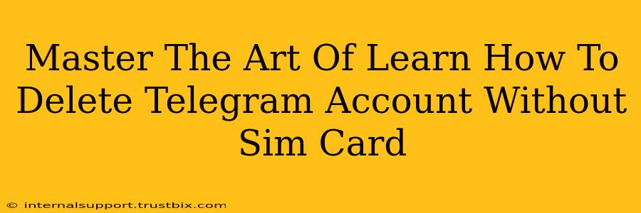 Master The Art Of Learn How To Delete Telegram Account Without Sim Card