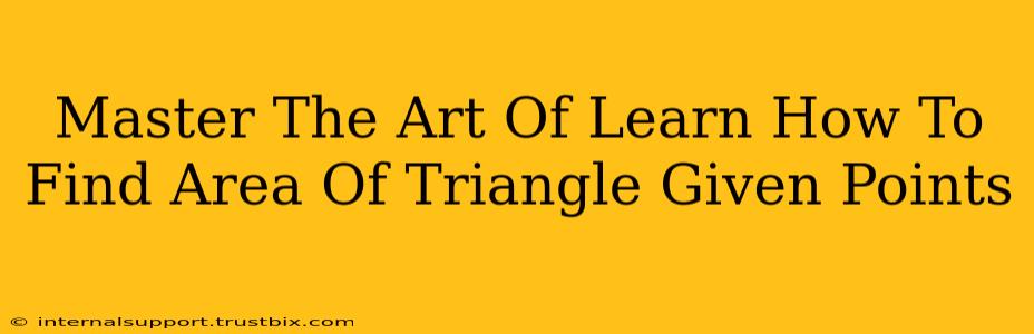 Master The Art Of Learn How To Find Area Of Triangle Given Points