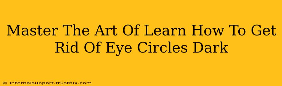 Master The Art Of Learn How To Get Rid Of Eye Circles Dark